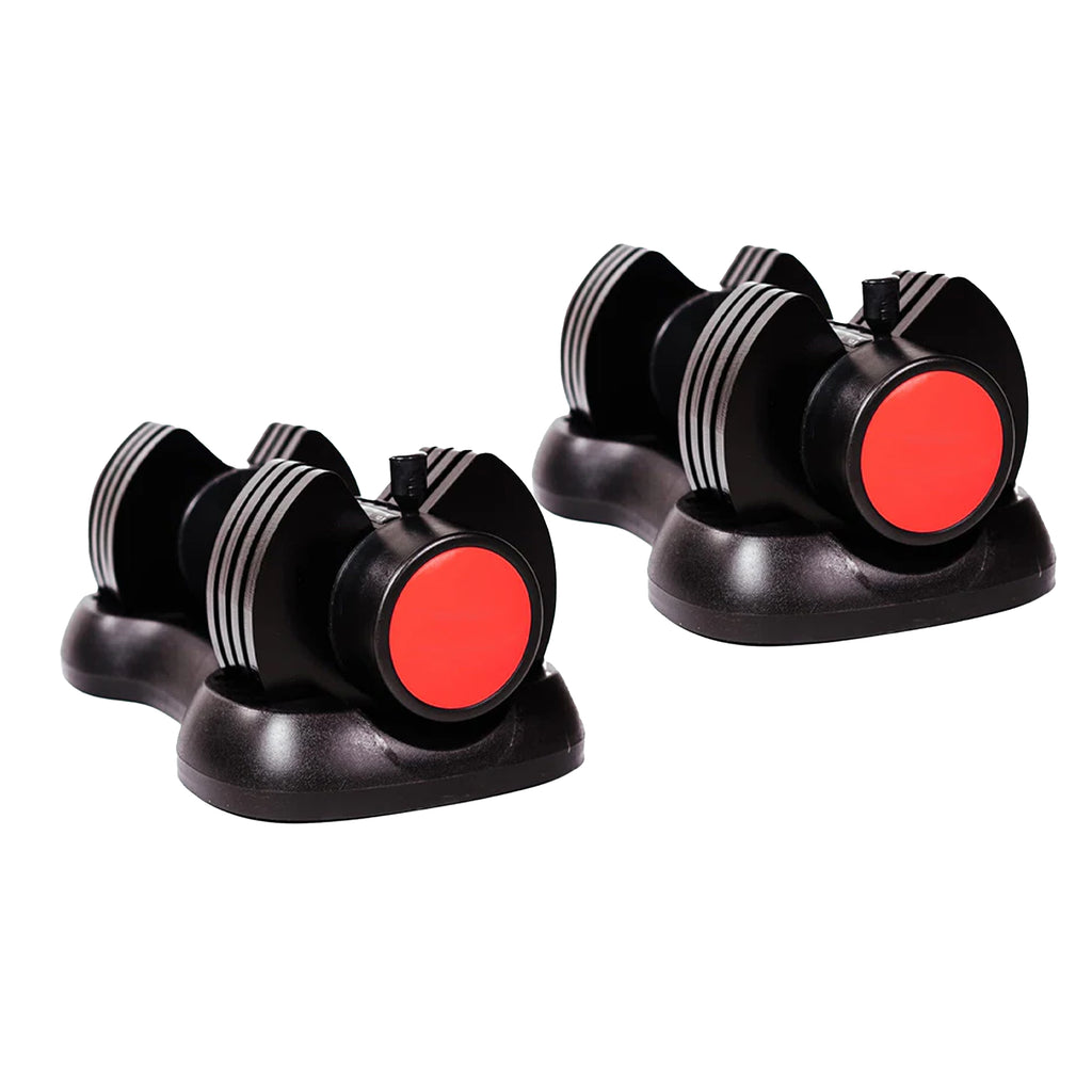 EliteFit 5‑in‑1 Adjustable Dumbbell Pair (2.5–12.5 kg) – Rubber-Coated Cast Iron, Safety Lock, Compact Strength Training for Home Gym & Studio