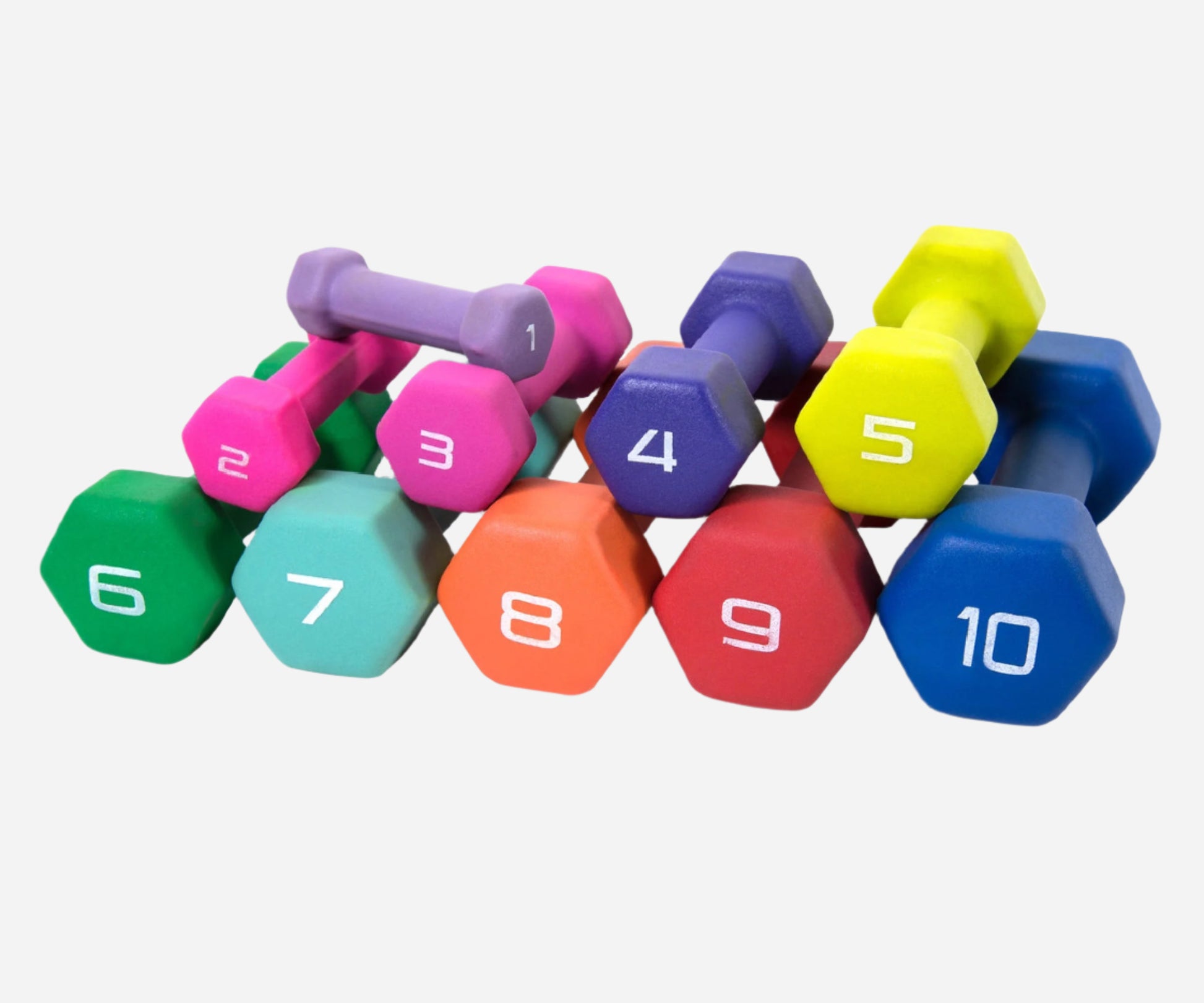 Non‑Slip Neoprene Hex Dumbbells – Anti‑Roll Free Weights for Strength Training, Toning, and Safe Storage in Compact Home Gym Spaces