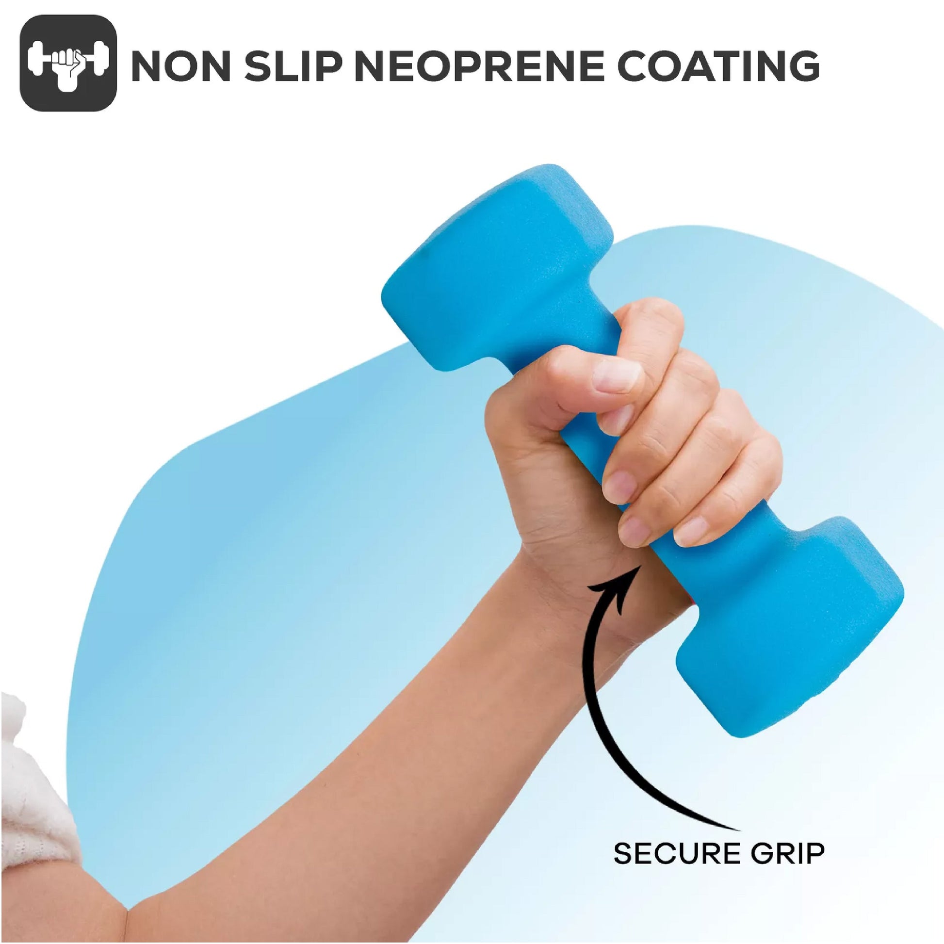 Non‑Slip Neoprene Hex Dumbbells – Anti‑Roll Free Weights for Strength Training, Toning, and Safe Storage in Compact Home Gym Spaces