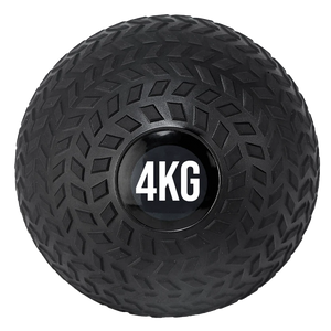 Black 5KG weight ball on a white background
