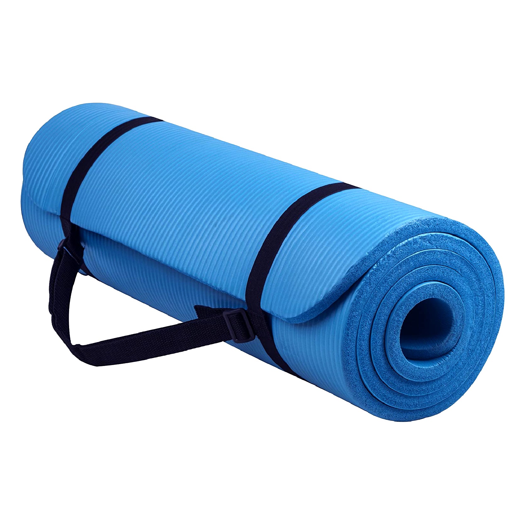 10mm Extra Thick Non-Slip Yoga Mat – Eco-Friendly NBR Foam with Carry Strap for Pilates, HIIT, Stretching & Home Gym Workouts