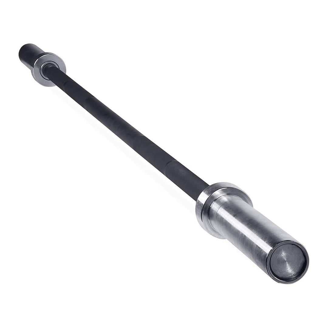 Premium Olympic Weightlifting Barbell – 4ft/5ft/6ft/7ft, Solid Chrome Steel 2" Barbell, Includes Spring Collars, Built for Squats, Bench, and Deadlifts in Home Gyms