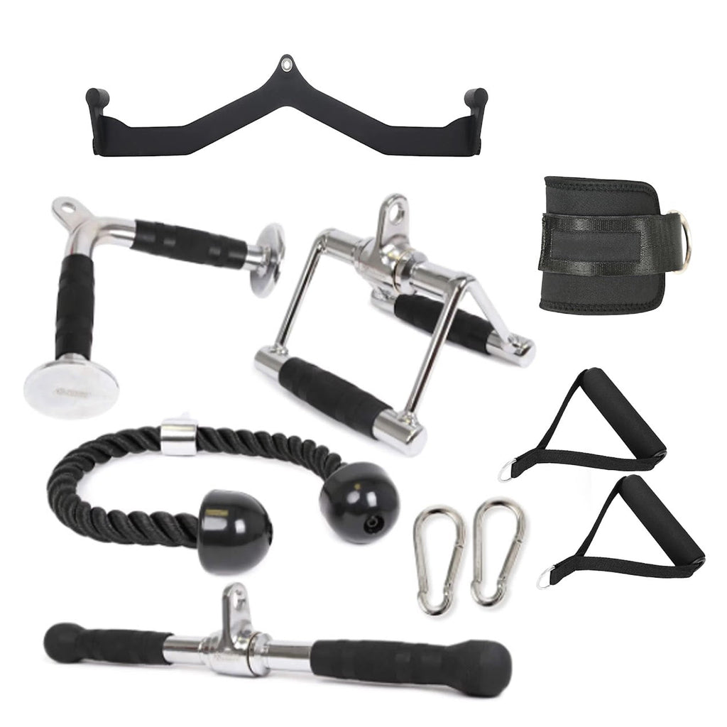 Target Every Muscle with Cable Machine Attachments | Multi-Angle Bars & Grips for Strength, Control & Isolation | Perfect for Home & Commercial Gym Training