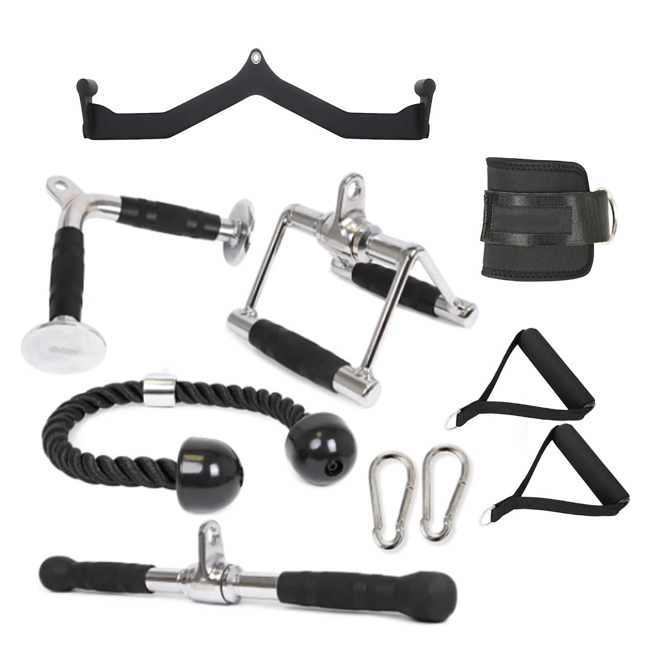 Target Every Muscle with Cable Machine Attachments | Multi-Angle Bars & Grips for Strength, Control & Isolation | Perfect for Home & Commercial Gym Training