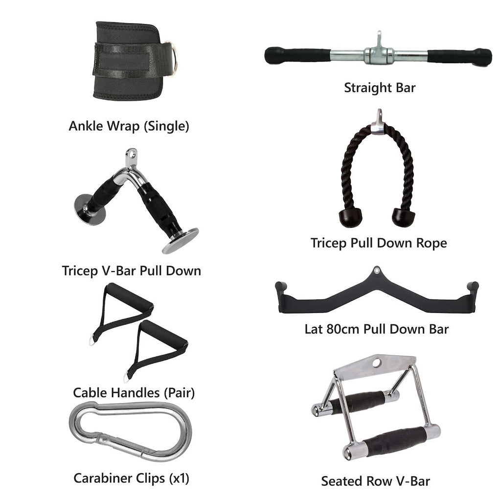 Target Every Muscle with Cable Machine Attachments | Multi-Angle Bars & Grips for Strength, Control & Isolation | Perfect for Home & Commercial Gym Training