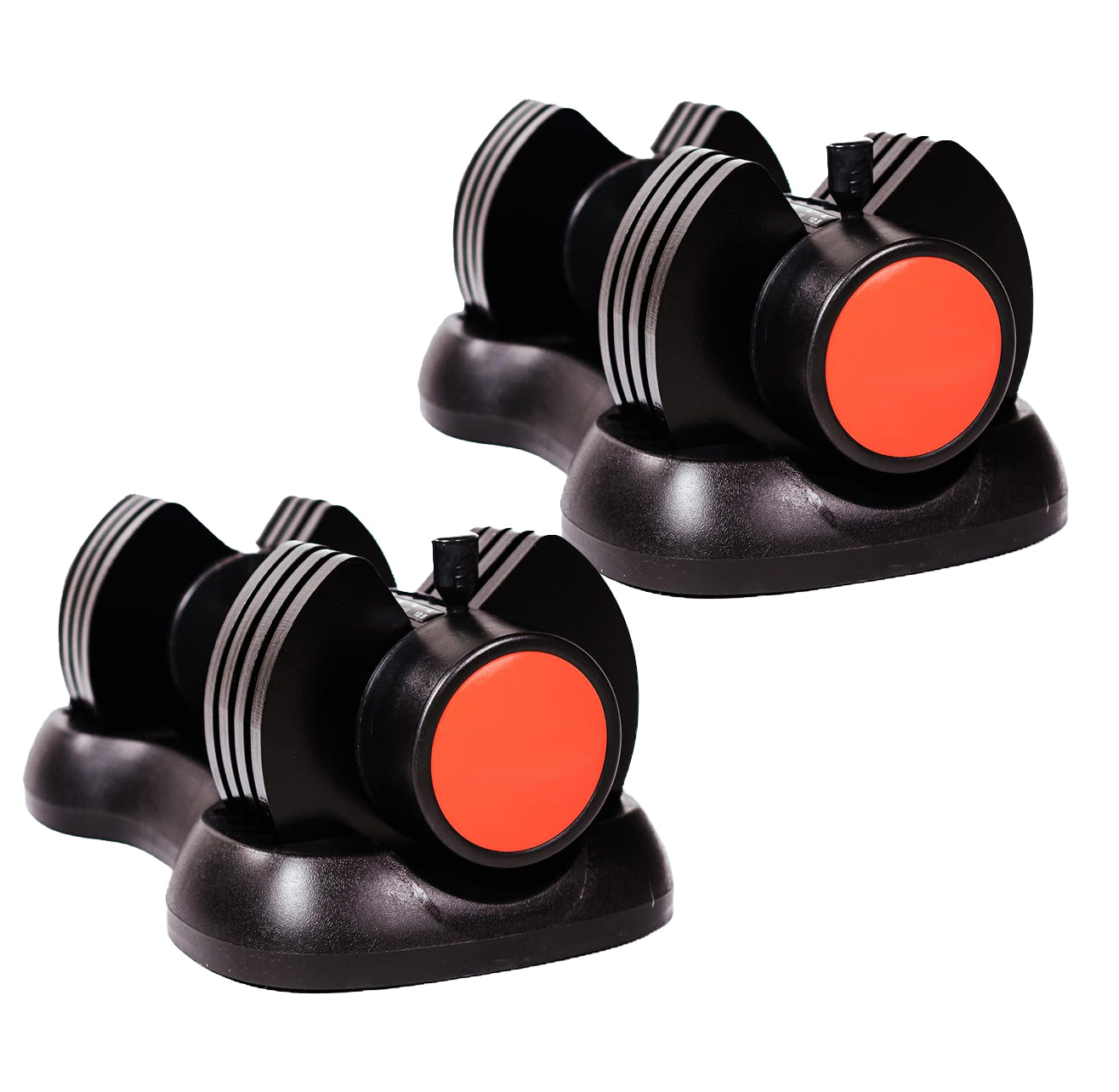 EliteFit 5‑in‑1 Adjustable Dumbbell Pair (2.5–12.5 kg) – Rubber-Coated Cast Iron, Safety Lock, Compact Strength Training for Home Gym & Studio