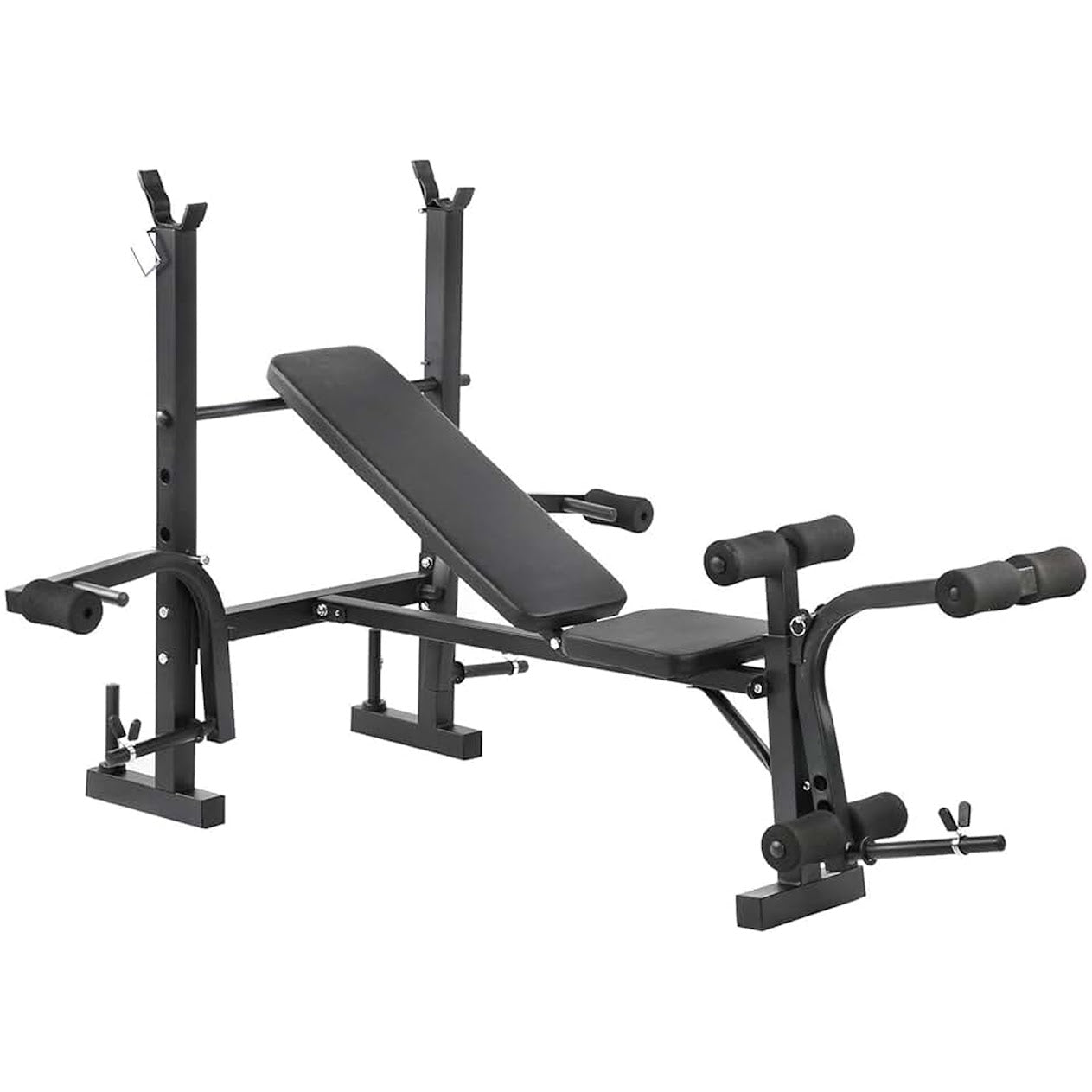 Complete Strength Training Bench – Adjustable All-in-One Multi Gym Station with Squat Rack, Leg Curl, Chest Fly & Preacher Pad for Full-Body Home Workouts