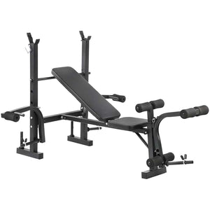 Complete Strength Training Bench – Adjustable All-in-One Multi Gym Station with Squat Rack, Leg Curl, Chest Fly & Preacher Pad for Full-Body Home Workouts