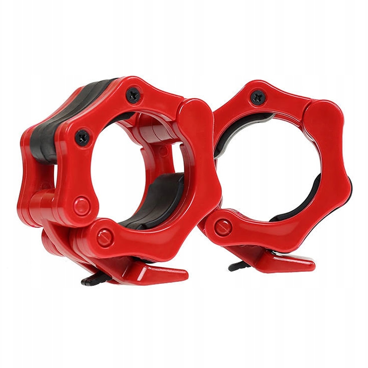 Quick-Lock Barbell Collars – 2" Olympic Weight Clips, Heavy-Duty ABS, Anti-Slip Rubber, Fast Lever Clamp for CrossFit & Home Gym Strength Training