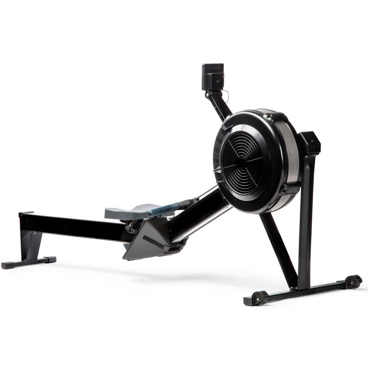 Full-Motion Air Resistance Rower – 10-Level Silent Rowing Machine with Foldable Aluminum Rail, LCD Monitor & Cushioned Seat for Home Cardio & Strength Traininge Cardio & Strength Training
