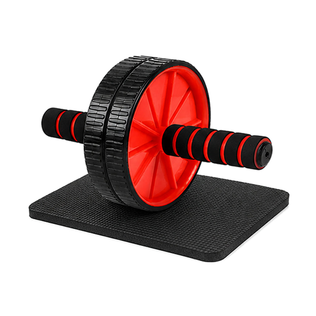 Double‑Wheel Ab Roller & Extra‑Thick Knee Pad – Ergonomic Core Strength Training Wheel, Non‑Slip Grip for Home Gym