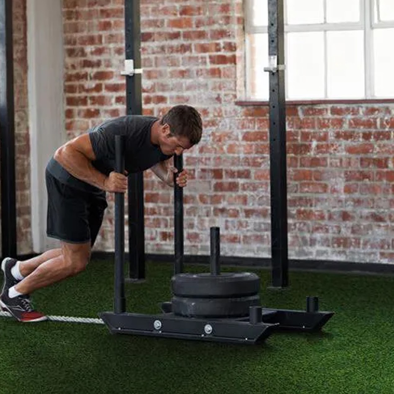 Best Sprint Track & Power Sled Set – 10m Heavy-Duty Turf Mat with Drag Sled for Speed, Strength & Acceleration Training in Home Gyms or Performance Spaces