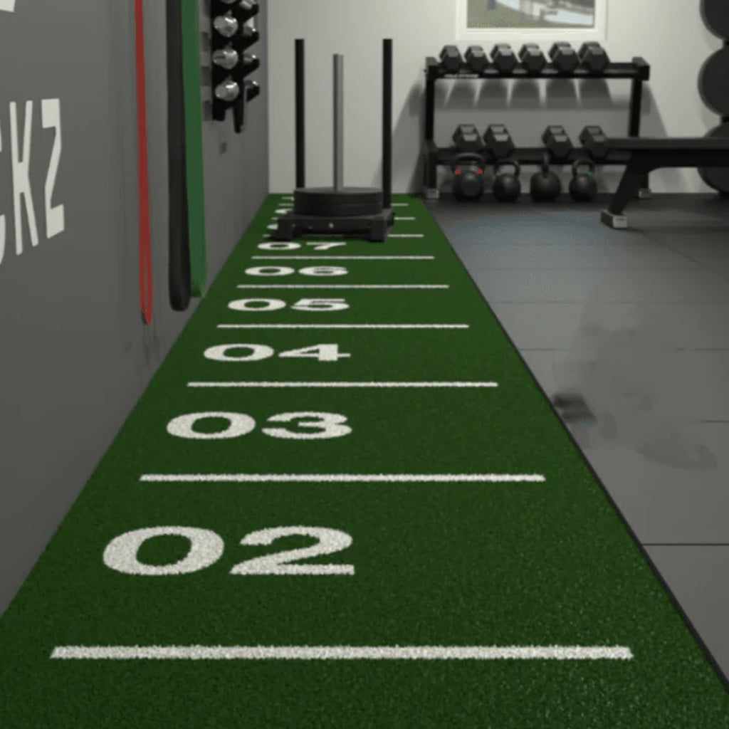 Best Sprint Track & Power Sled Set – 10m Heavy-Duty Turf Mat with Drag Sled for Speed, Strength & Acceleration Training in Home Gyms or Performance Spaces
