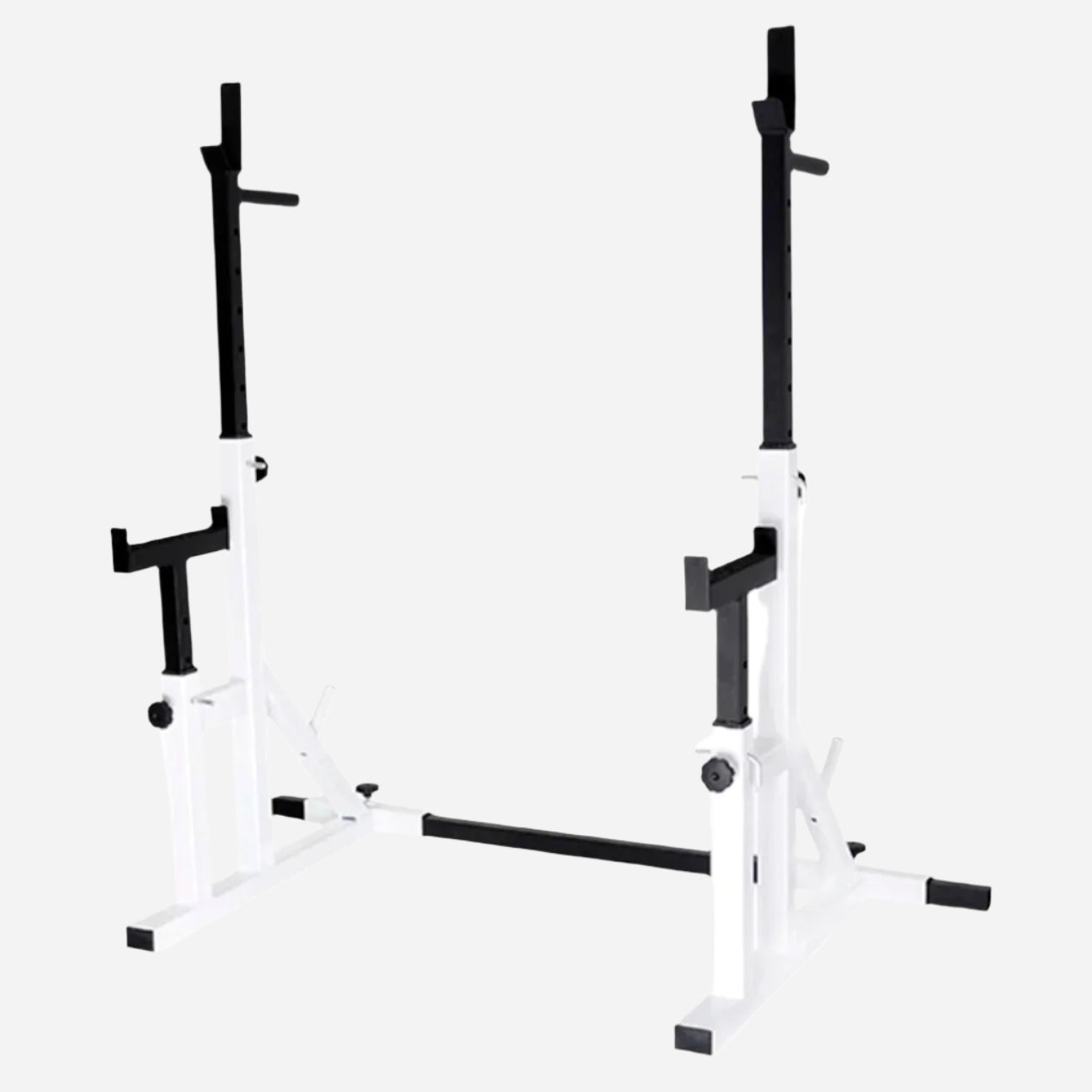 400kg Load Capacity Adjustable Squat & Bench Press Rack 2.0 – Heavy Duty Steel Frame, Multi Position & Safety Spotters for Home Gym Workouts