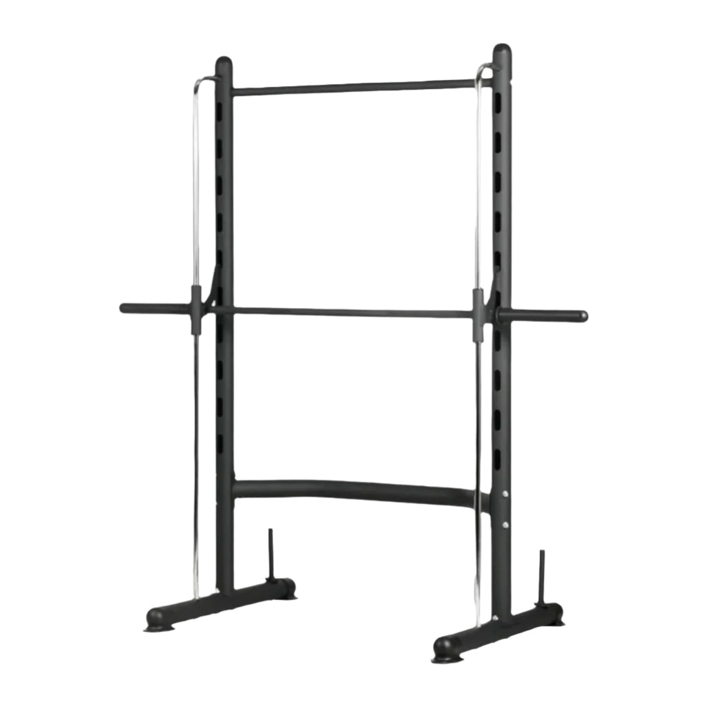 Multi-Functional Smith Squat Rack with Pull-Up Bar – Heavy Duty Steel – Adjustable Bar Heights – Strength Training Station for Home Gym Use
