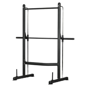 Multi-Functional Smith Squat Rack with Pull-Up Bar – Heavy Duty Steel – Adjustable Bar Heights – Strength Training Station for Home Gym Use