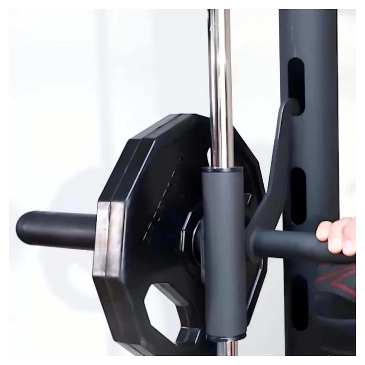 Multi-Functional Smith Squat Rack with Pull-Up Bar – Heavy Duty Steel – Adjustable Bar Heights – Strength Training Station for Home Gym Use
